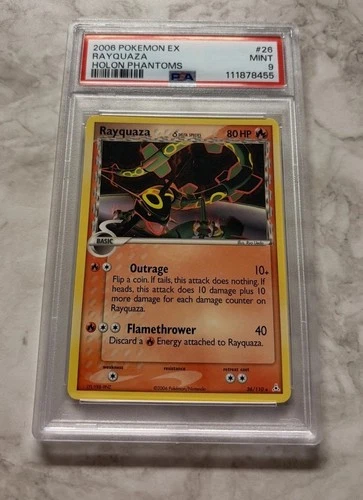 2006 POKEMON EX HOLON PHANTOMS #26 RAYQUAZA PSA 9