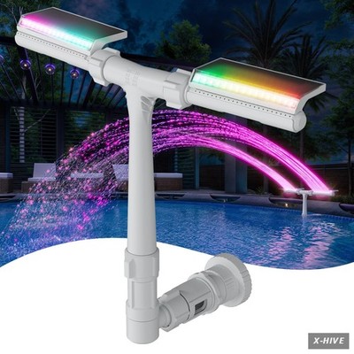 Pond Fountains Solar Lighted Automatic 1 Count POOLHACKER Pool Fountain LED Auto