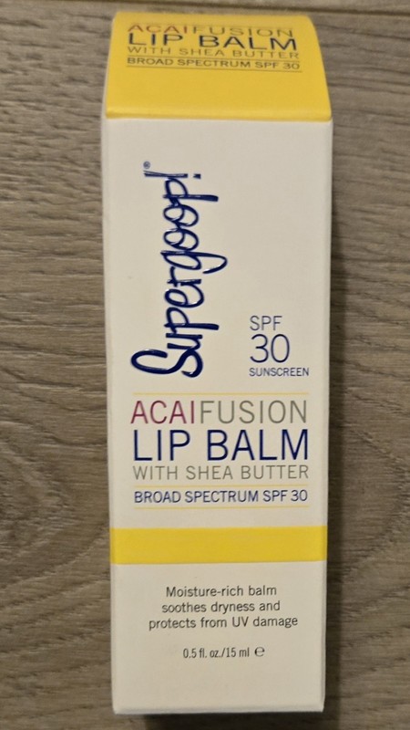 SUPERGOOP! ACAIFUSION LIP BALM SPF 30 SUNSCREEN 0.5 OZ NWB 