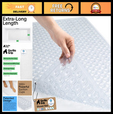 Non-Slip Bath Tub Shower Mat, Machine Washable, Suction Cups, Drain Holes, 35x16