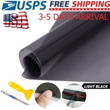 12x72 Gloss Light Black Smoke Headlight Taillight Fog Light Tint Film Vinyl Us 12x72 Gloss Light Black Smoke Headlight Taillight Fog Light Tint Film Vinyl Us