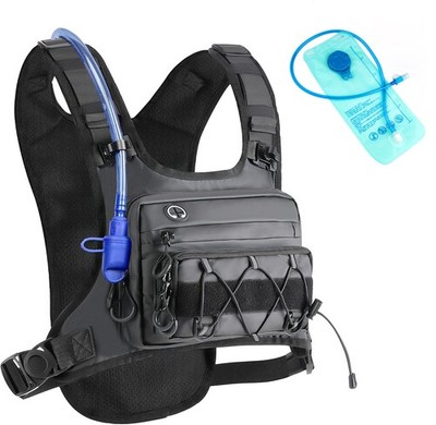 Running Hydration Vest Backpack - Lightweight Chest Pack with 3.0L Water Bag