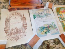 LOTE 4 Certificados BAUTISMO CONFIRMACIÓN 1912 De Colección STELLA MOYER SPIRIT BOYERTOWN PA