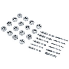 Tap and Die Set 40Pcs Metric Size M3 to M12 Bearing Steel Threading Tools GSY