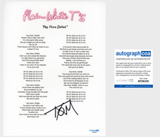Tom Higgenson 'Plain White T's' Signed Lyric Sheet 'Hey There Delilah' ACOA