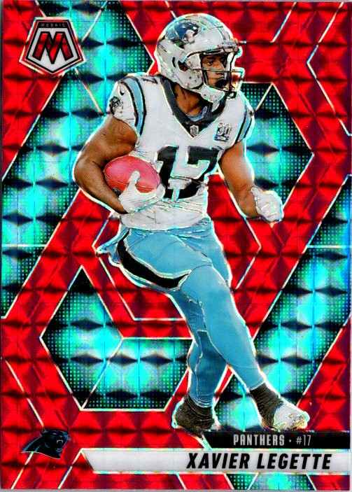 2025 Panini Mosaic Xavier Legette #45 Red Mosaic Carolina Panthers Football