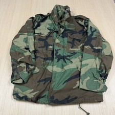 vtg US Army M65 Field Jacket Woodland Camo Cold Weather Coat S Regular Talon Zip