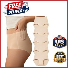 Seamless High Waisted Briefs for Women Pack of 5 Lightweight No Show Panties