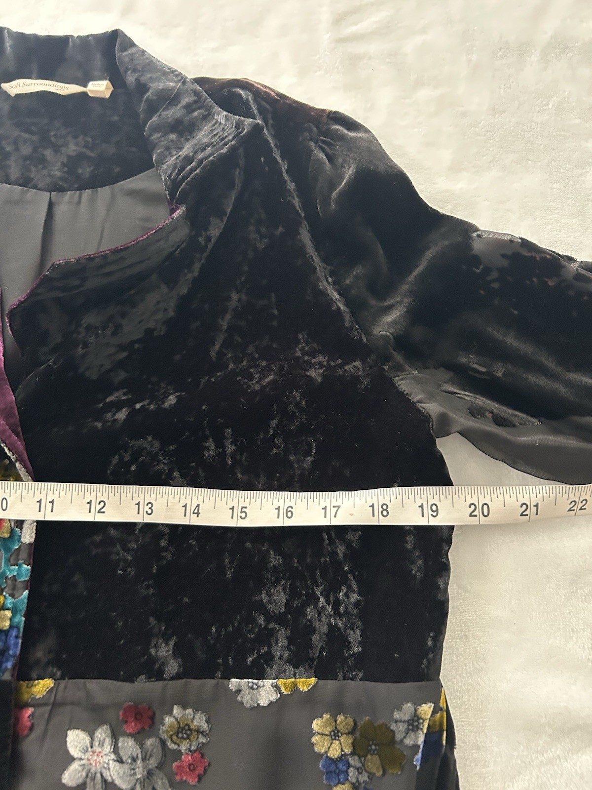 Soft Surroundings Patchwork VelvetBurnout Jacket … - image 12