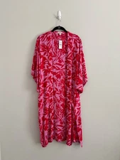 Loft Red Tropical Duster Size XS/S NWT