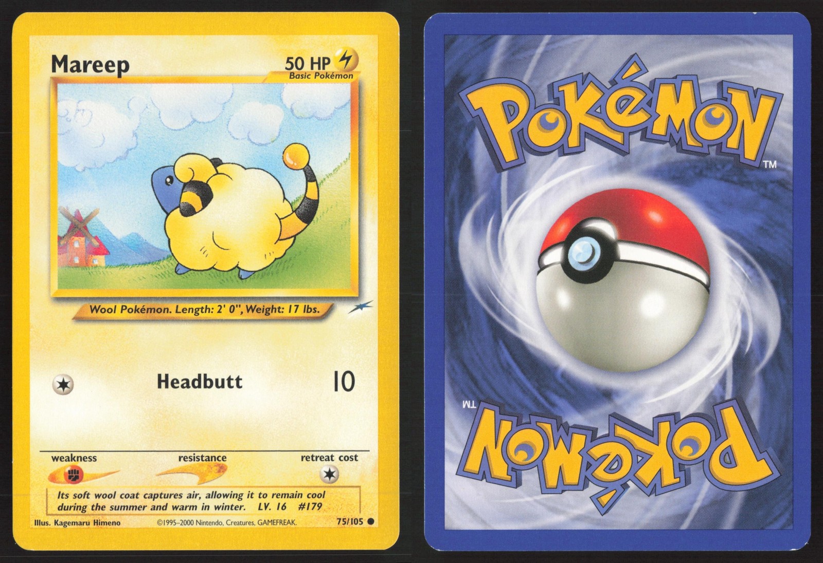 Pokemon TCG | Mareep 75/105 | Neo Destiny Common | Lightly Played