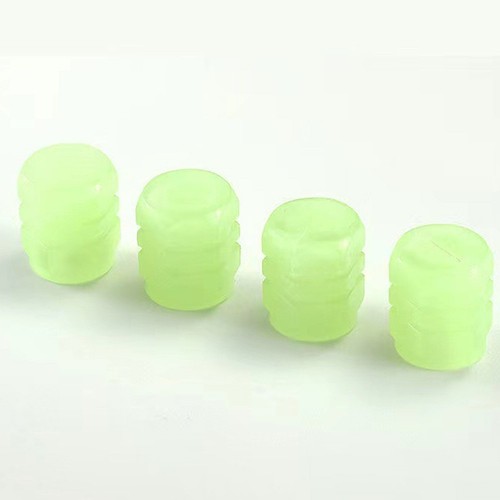 4* Tire Valve Cap Luminous Car Vehicle Wheel Prank Valve Cap Glow Dust Cover Kit - Picture 7 of 12