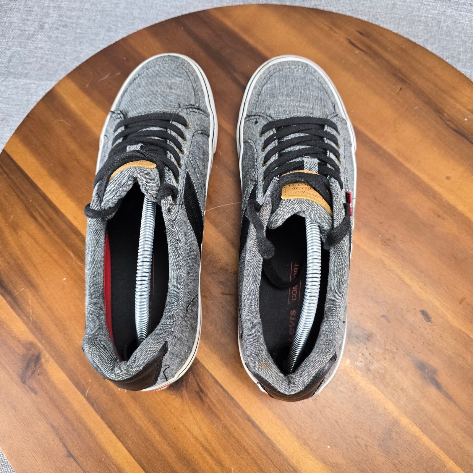 Levi Strauss Co Mens Sneakers Gray Canvas Lace Up Low Top Shoes Size 10 thumbnail 8