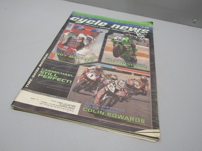 CYCLE NEWS NEWSPAPER  JULY 24 2002 NUMBER 29 COLIN EDWARDS CARMICHAEL PERFECT