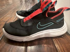 Nike Flex Plus Grade School Boys Athletic Slip On Shoes Black/Siren Red Size 6
