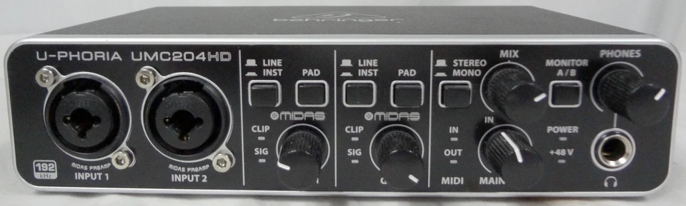 Behringer U-Phoria UMC204HD 2-Channel Compact USB Musician Audio Interface! - Image 2 of 4