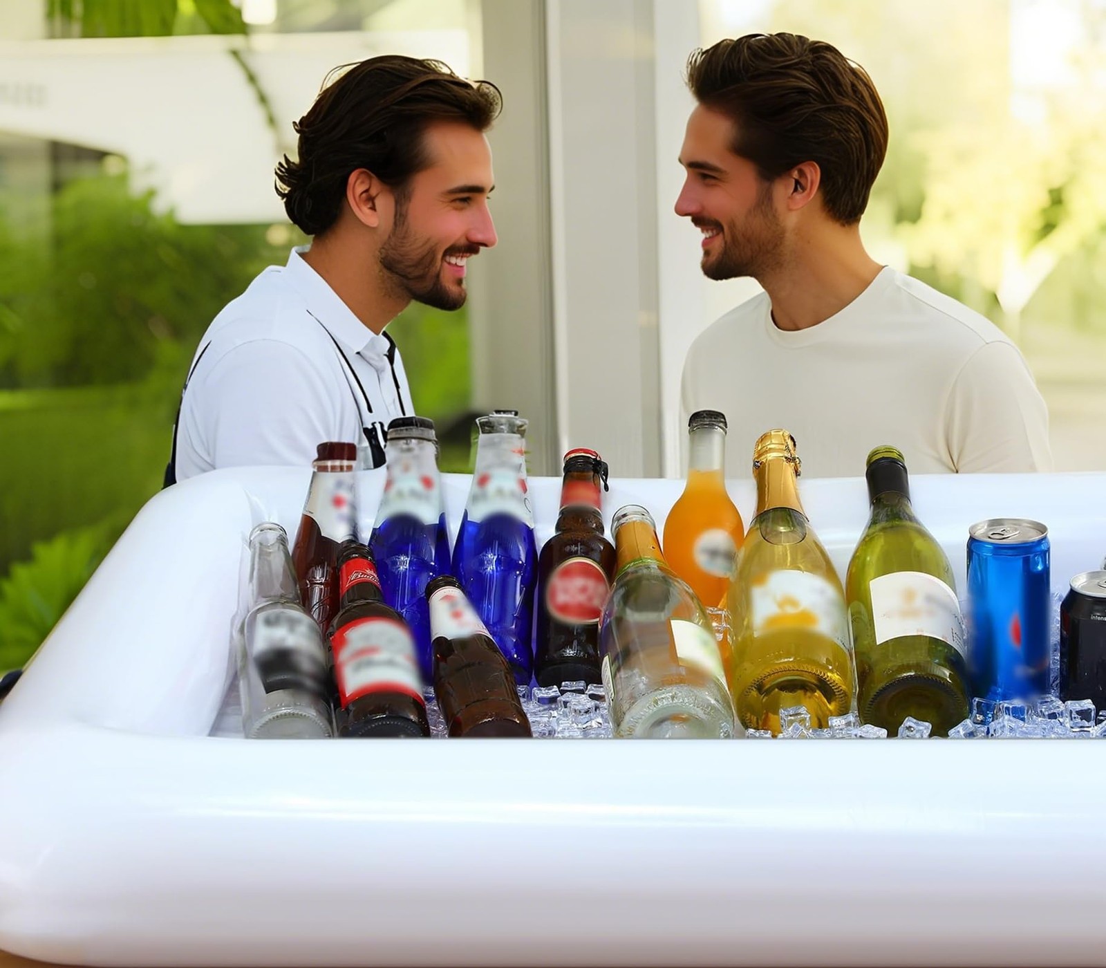 Inflatable Cooler Table 3 Pack Serving Bars Floating Pool Bar Ice Buffet Trays