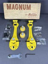 Vintage NOS Sure-Grip Magnum Roller Skate Plates Sz 8 Yellow Trucks 7mm New Box