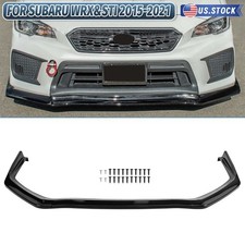 For Subaru Wrx Sti Cs Style Jdm 2015-2021 Glossy Black Front Bumper Lip Splitter