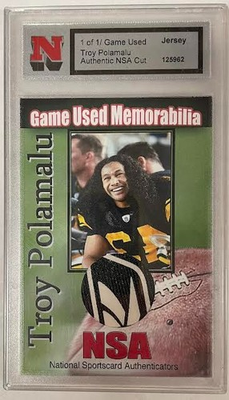 #ad Troy Polamalu 2010 National Sports Authenticators Game Used Adidas Jersey Patch $99.99