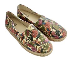 New Women's Toms Alpargata Rope Tropical Print Espadrille Size 8