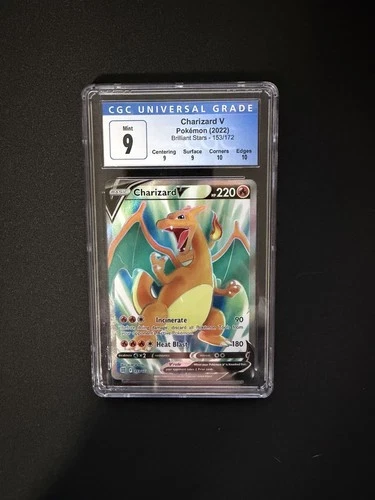 Pokemon Charizard V 153/172 Brilliant Stars CGC 9 w/ Subgrades