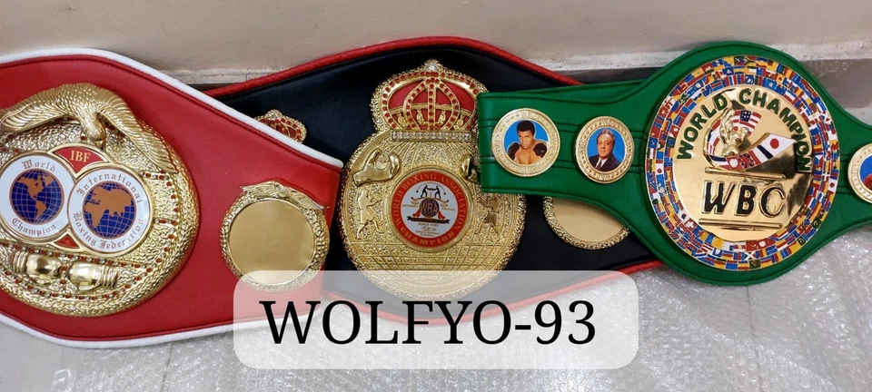 WBC, IBF, IBO, WBO, WBA Set of All boxing Championship Title Belts Adult Size 3D - Image 3 of 4