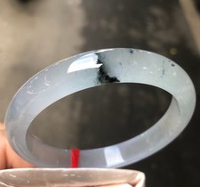 Certified Natural Grade AAA Ice Green Burmese Jade jadeite bracelet bangle 58MM