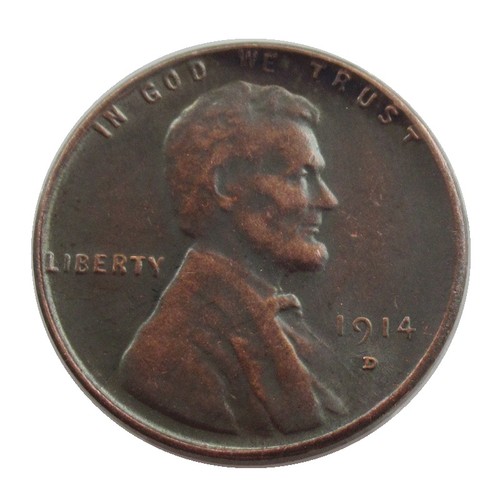 ---1914 D Lincoln Wheat Cen t Penny Rare Sought After Year---
