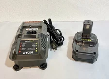 RYOBI P118 Li-ION/Ni-Cad ONE+ 18V Charger & RYOBI P102 18V Li-ION Battery