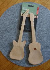 Salatbesteck aus Holz in Gitarrenform - 2er-Set