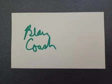 Beau Coash Signed Index Card - 1983 Boston Breakers, Middlebury
