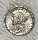 1943-S !!Brilliant Uncirculated!! Mercury SILVER Dime !!!FULL BANDS!!! FREE S&H