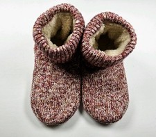 Bombas Sherpa Lined Gripper Bootie Slippers House Shoes Size M W9-11.5, M 7-9.5