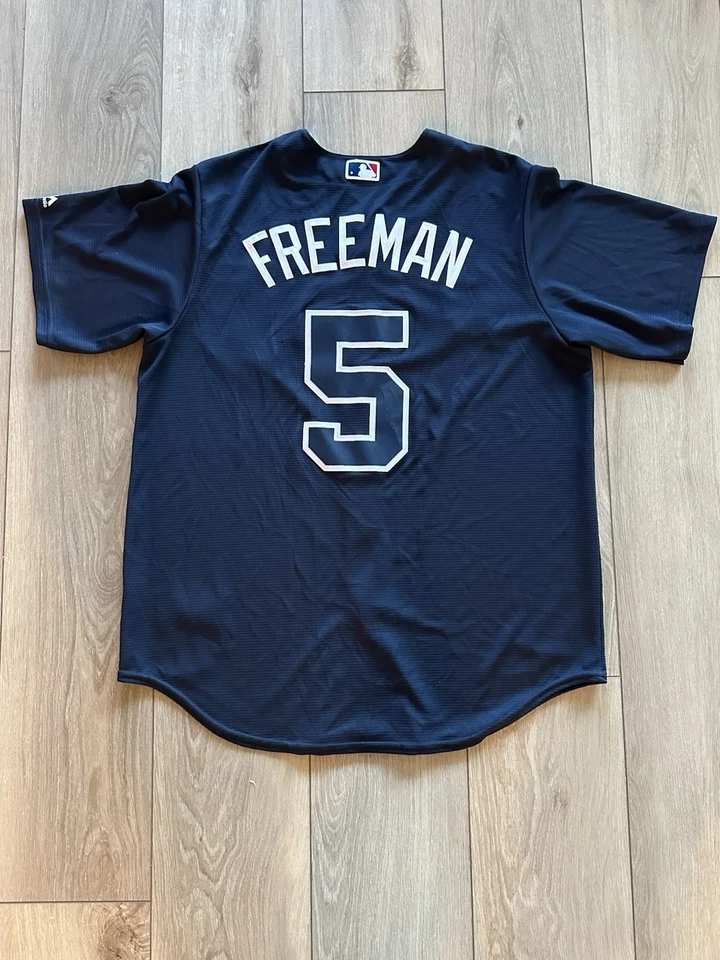 Camiseta Majestic Atlanta Braves Freeman #15 CoolBase Hecha en EE. UU. - Talla L Foto 2 de 4