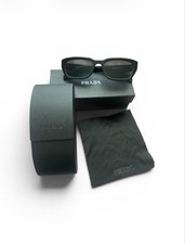 PRADA Women's Rectangle Black Sunglasses with Case, Box  Certificate