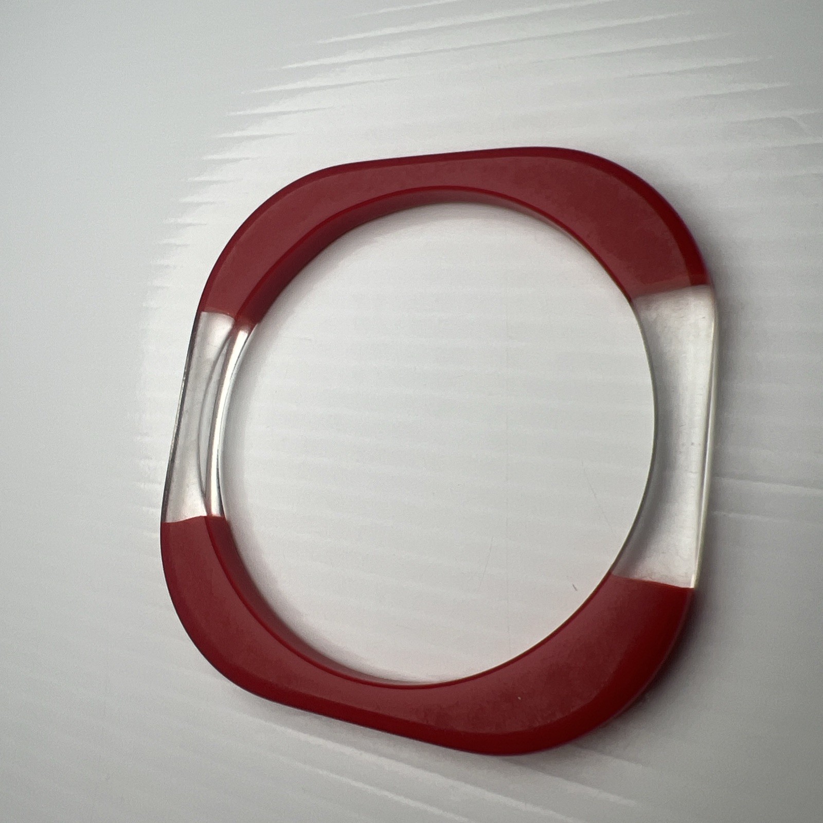 Vintage 70s 80s Round Square Lucite Resin Acrylic… - image 2