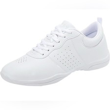 READ - Women s Size 5 White Sneakers Competition Dance Cheerleading Tennis Shoes