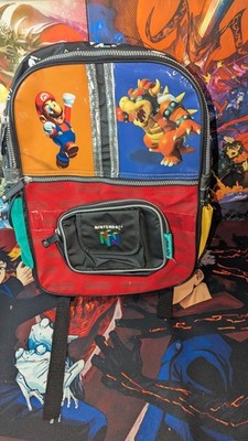 Super Mario & Bowser Official Nintendo 64 N64 Backpack Kid's School Bag 1997