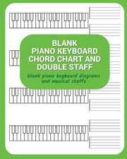 blank piano keyboard chord chart and double staff: blank piano keyboard diagrams