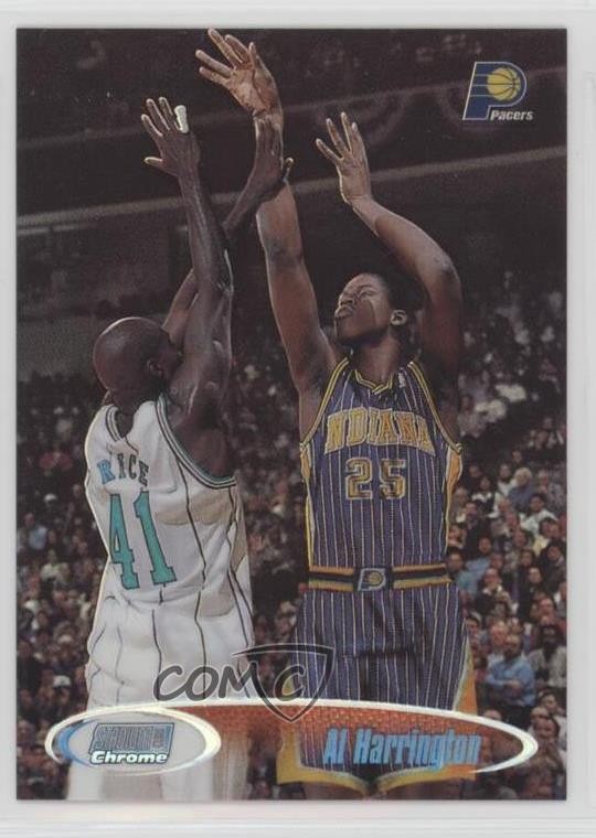 1998-99 Topps Stadium Club Chrome Refractor Al Harrington #SCC40 Rookie RC 0q3