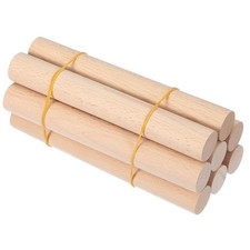 1-1/8 x 8 Inch Wooden Dowel Rod 8 Pcs Wood Dowels for Craft, Natural Color