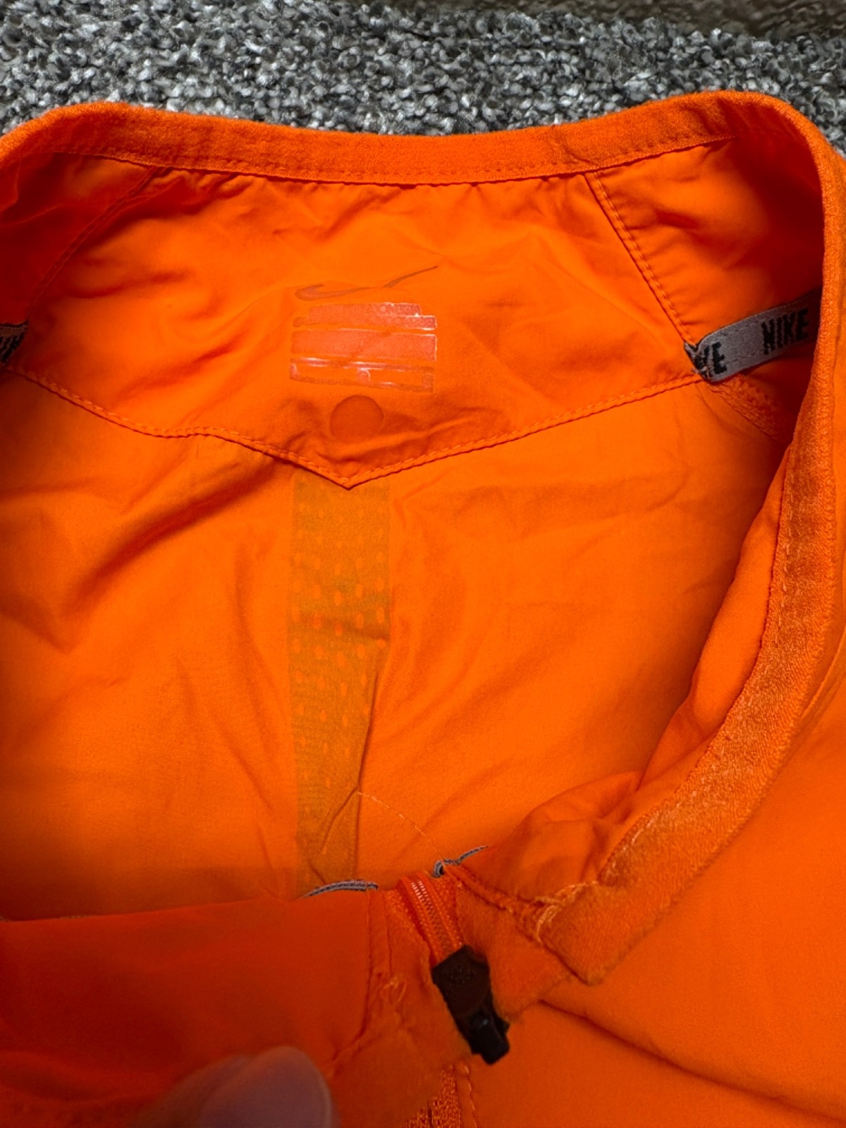 SACAI X NIKE Giacca a vento Oklahoma State Cowboys Nike uomo grande arancione 1 2 zip 708787