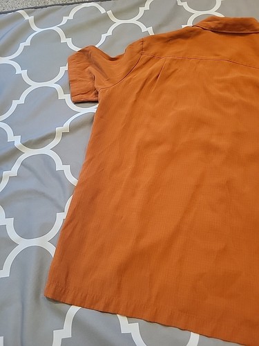 5.11 Tactical Mens Large Snap Button Up Shirt Plaid Conceal Pockets Orange - Picture 23 of 24