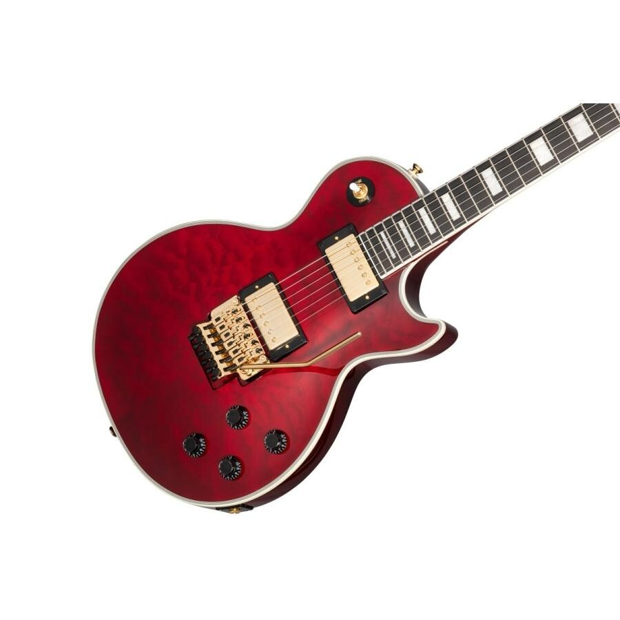 Epiphone Alex Lifeson Les Paul Custom Axcess Quilt Ruby Electric