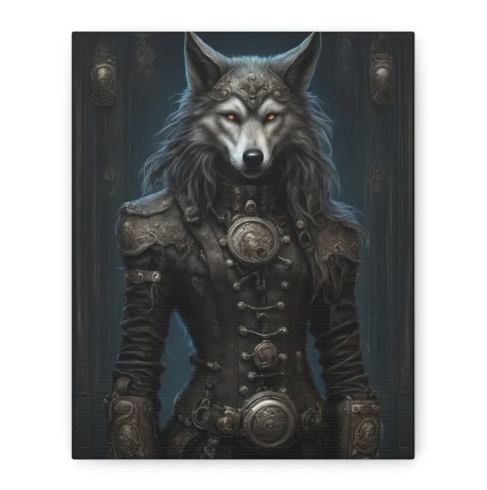 Wall Art for Fantasy Home Decor Lovers. Art Title: Warrior Wolf