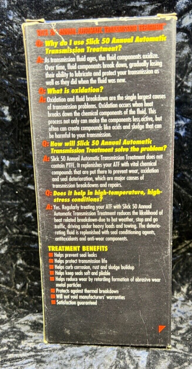 Slick 50 Annual Automatic Transmission Treatment 8 Fl Oz. New Old Stock NOS