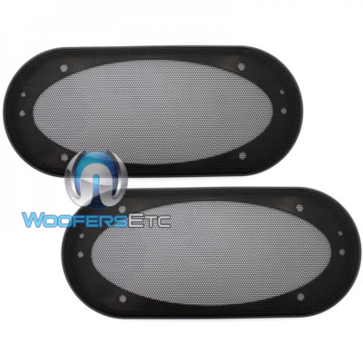 (2) UNIVERSAL 4''x10'' SPEAKER COAXIAL COMPONENT PROTECTIVE GRILLS COVERS NEW PAIR