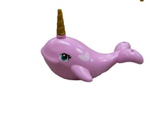 LEGO Whale Bright Pink Narwhal Fish Pearl Gold Horn Minifigure 41381 Mini Fig