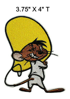 Speedy Gonzales Cartoon Character 3 Inches Tall Embroidered Iron On Patch 